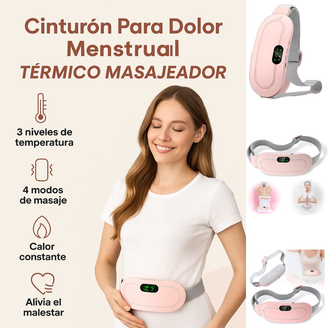 Cinturón Dolor Menstrual Térmico Masajes